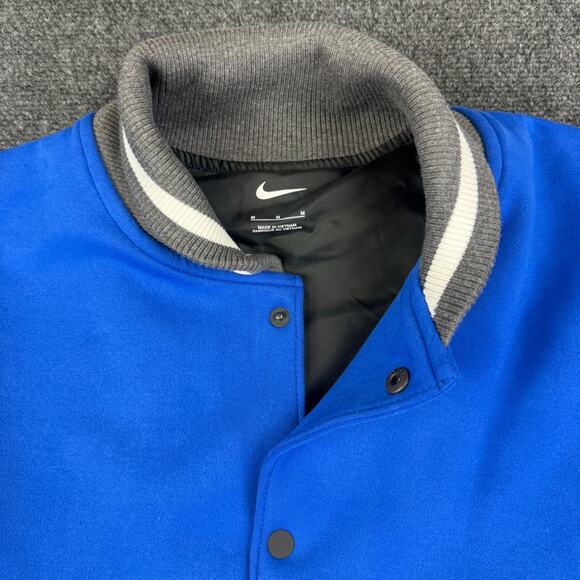 Nike Team Player Letterman Jacket Mens Medium (M) Blue Gray DJ5971-493 NWT - Picture 6 of 10